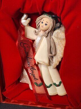 2005 Pavillion Gift Company Guardian Angel  Christmas Ornament  5” in Box